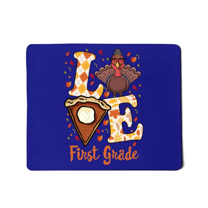 Thanksgiving Thankful Love Teacher First Grade Turkey Fall Meaningful Gift Mousepad