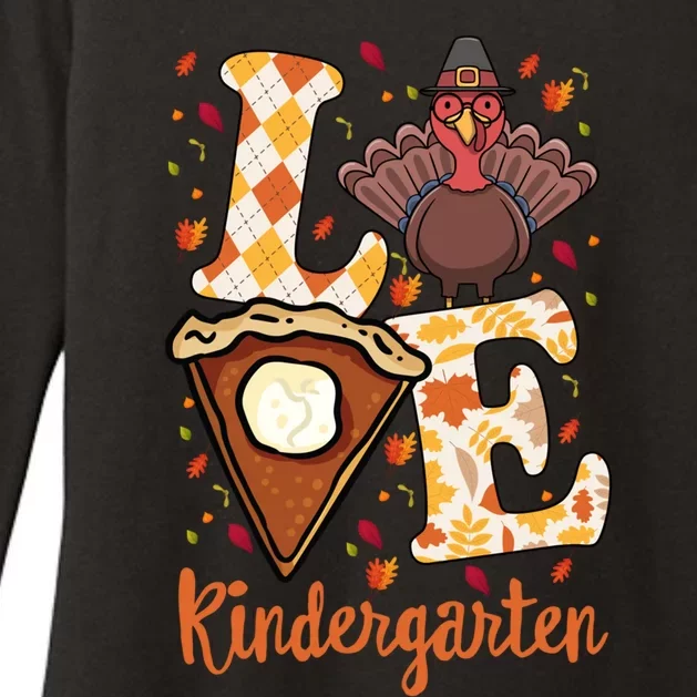 Thanksgiving Thankful Love Teacher Kindergarten Turkey Fall Cute Gift Womens CVC Long Sleeve Shirt