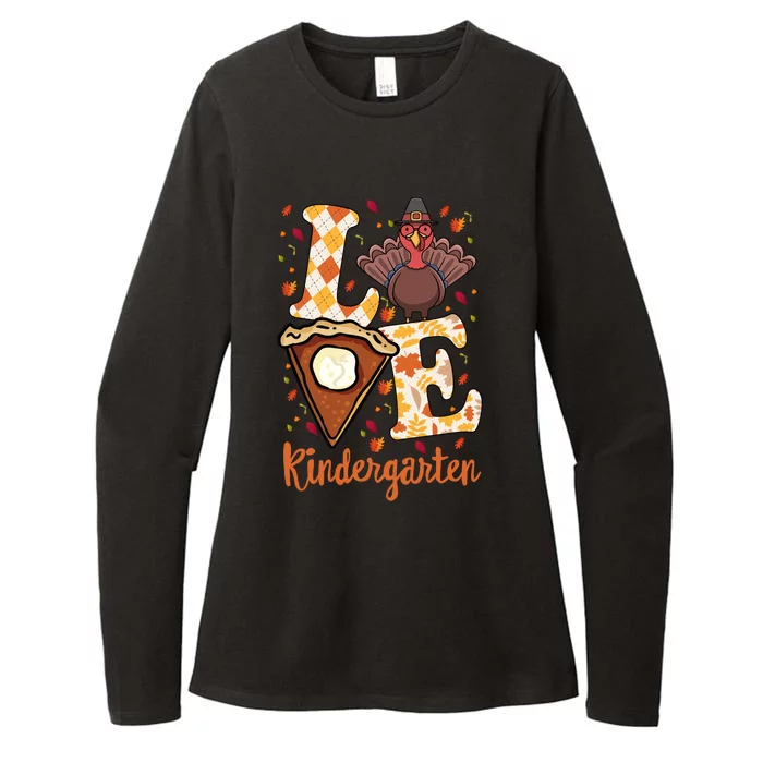 Thanksgiving Thankful Love Teacher Kindergarten Turkey Fall Cute Gift Womens CVC Long Sleeve Shirt