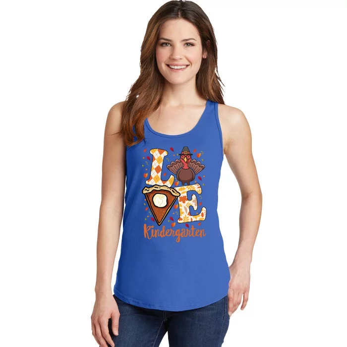 Thanksgiving Thankful Love Teacher Kindergarten Turkey Fall Cute Gift Ladies Essential Tank