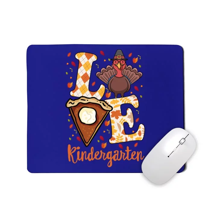 Thanksgiving Thankful Love Teacher Kindergarten Turkey Fall Cute Gift Mousepad