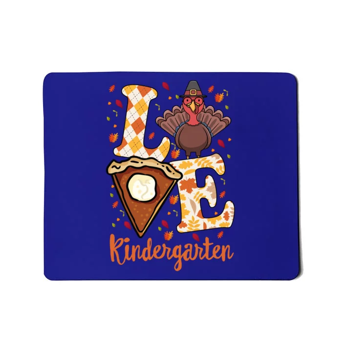 Thanksgiving Thankful Love Teacher Kindergarten Turkey Fall Cute Gift Mousepad