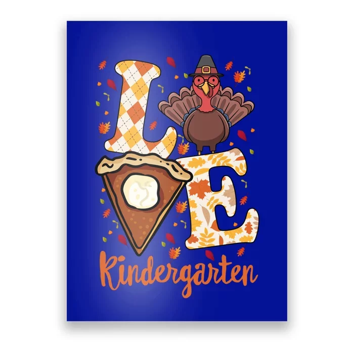 Thanksgiving Thankful Love Teacher Kindergarten Turkey Fall Cute Gift Poster