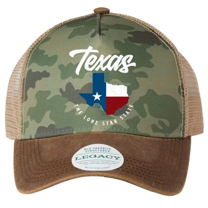 Texas The Lone Star State Gift Texas Map Cool Gift Legacy Tie Dye Trucker Hat