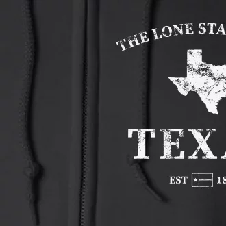 Texas The Lone Star State Full Zip Hoodie