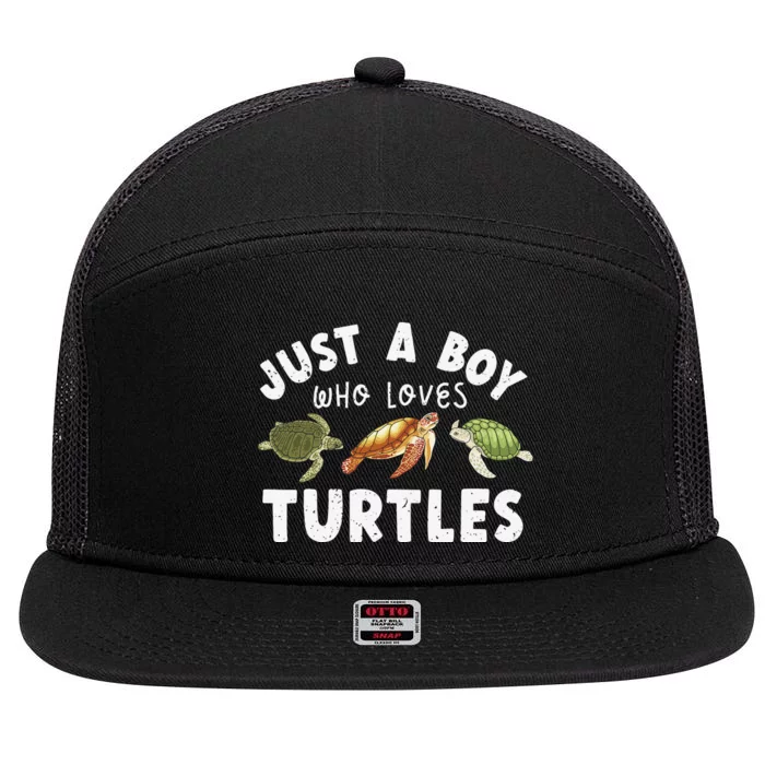 Turtle Turtle Lover Funny Turtle 7 Panel Mesh Trucker Snapback Hat