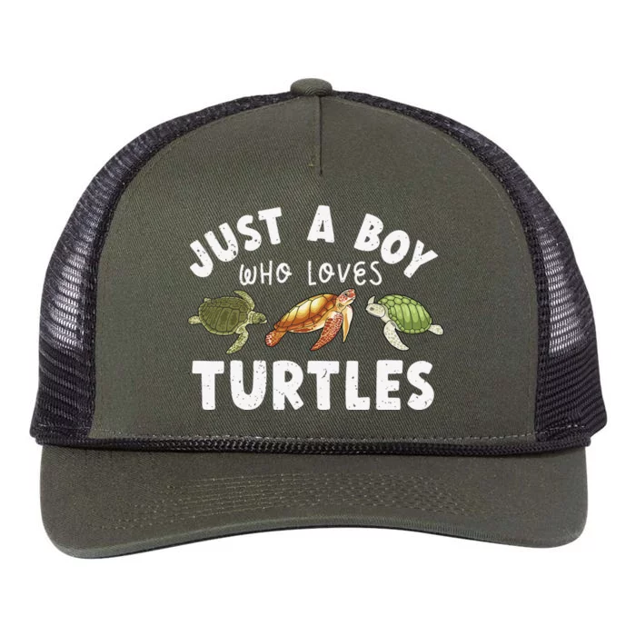 Turtle Turtle Lover Funny Turtle Retro Rope Trucker Hat Cap