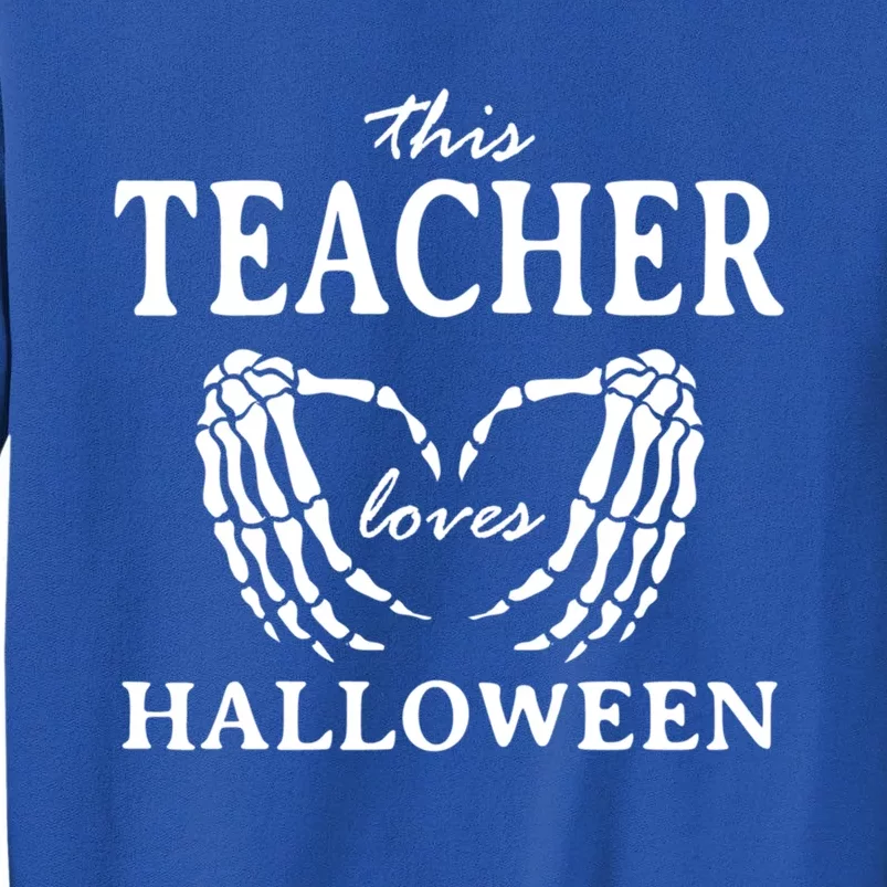 This Teacher Loves Halloween Teaching Scary Teach Spooky Gift Sweatshirt