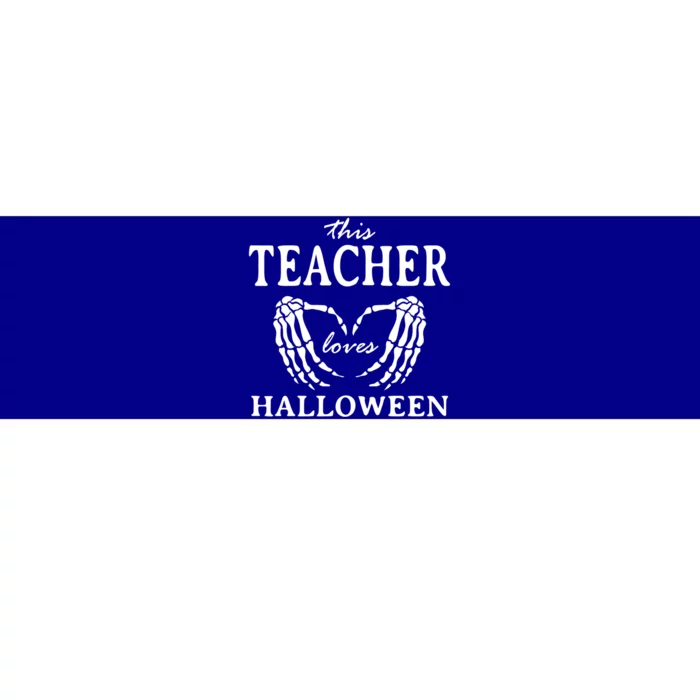 This Teacher Loves Halloween Teaching Scary Teach Spooky Gift Bumper Sticker