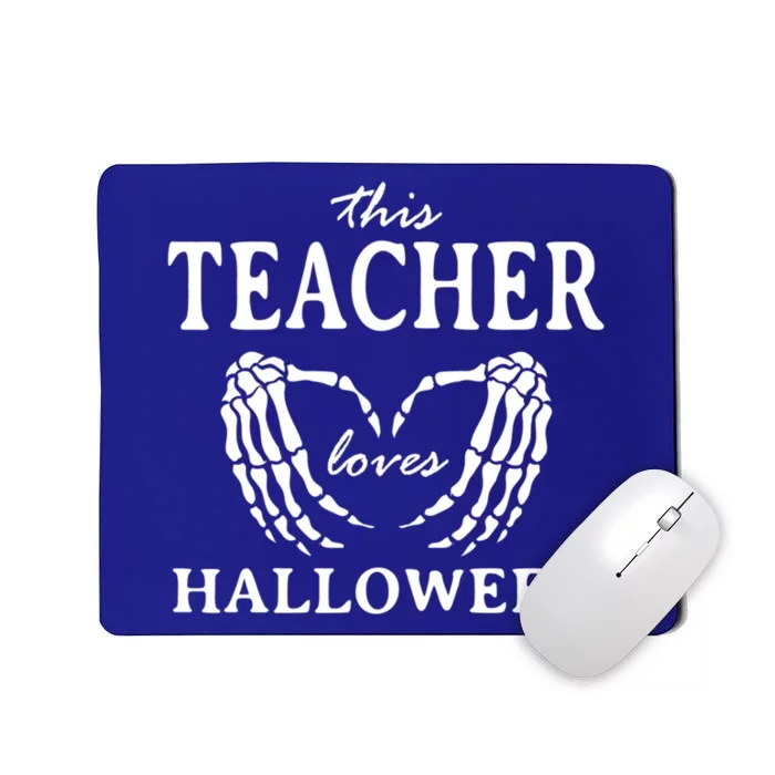 This Teacher Loves Halloween Teaching Scary Teach Spooky Gift Mousepad