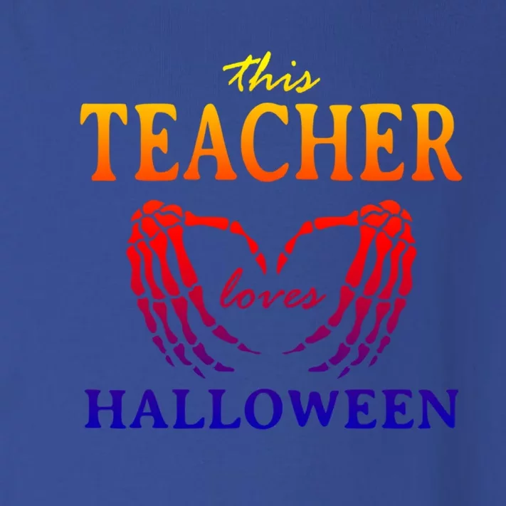 This Teacher Loves Halloween Teaching Scary Teach Spooky Great Gift Toddler Long Sleeve Shirt