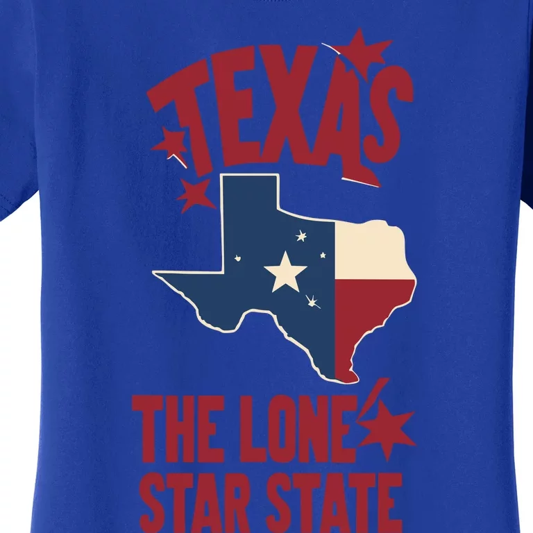 Texas The Lone Star State Gift Texas Map Cool Gift Women's T-Shirt