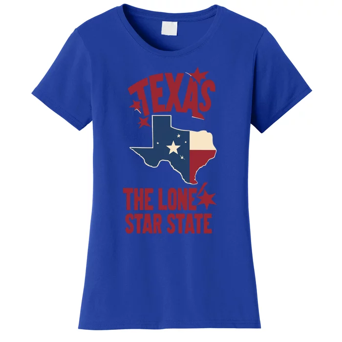 Texas The Lone Star State Gift Texas Map Cool Gift Women's T-Shirt