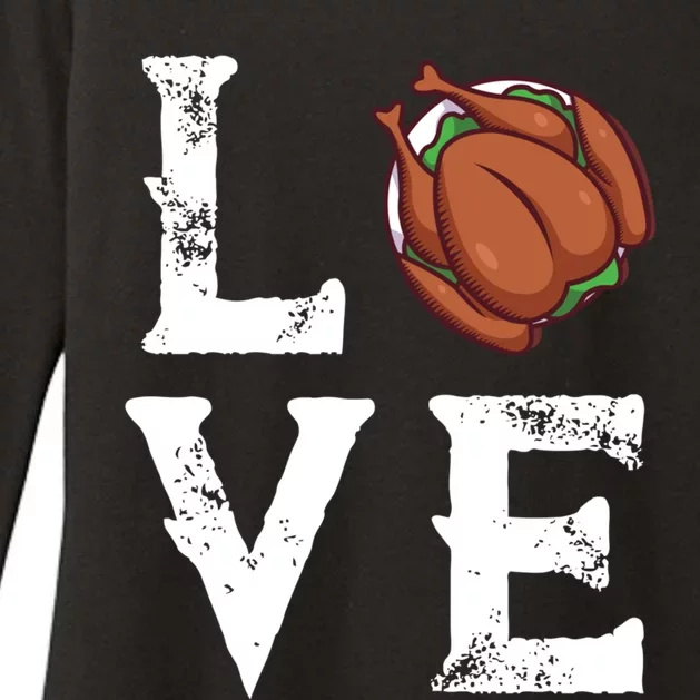 Thanksgiving Turkey Love Artwork For Turkey Carver Gift Womens CVC Long Sleeve Shirt