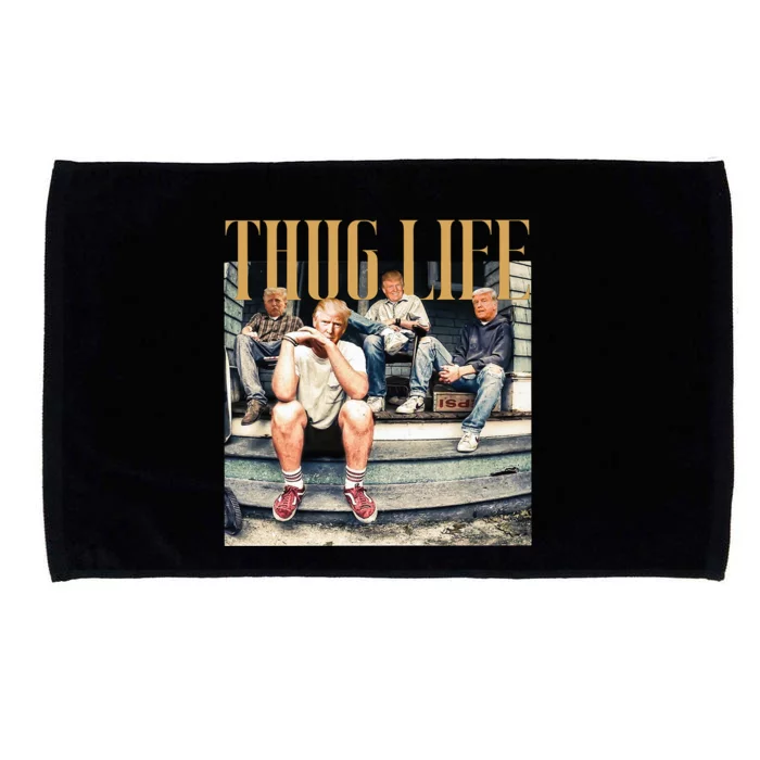 Trump Thug Life Mugshot Funny Band Felon Conviction Microfiber Hand Towel