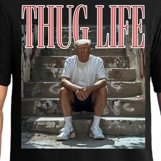 Trump Thug Life Pink Felon Conviction Pajama Set