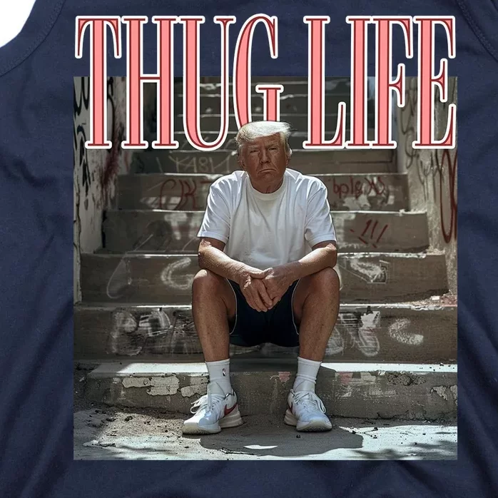 Trump Thug Life Pink Felon Conviction Tank Top