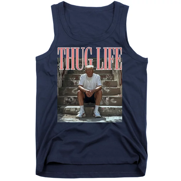 Trump Thug Life Pink Felon Conviction Tank Top