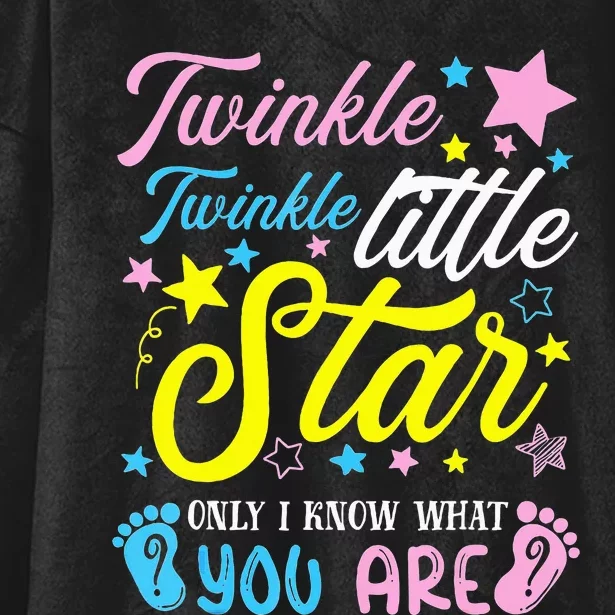 Twinkle Twinkle Little Star Funny Gender Keeper Reveal Party Hooded Wearable Blanket