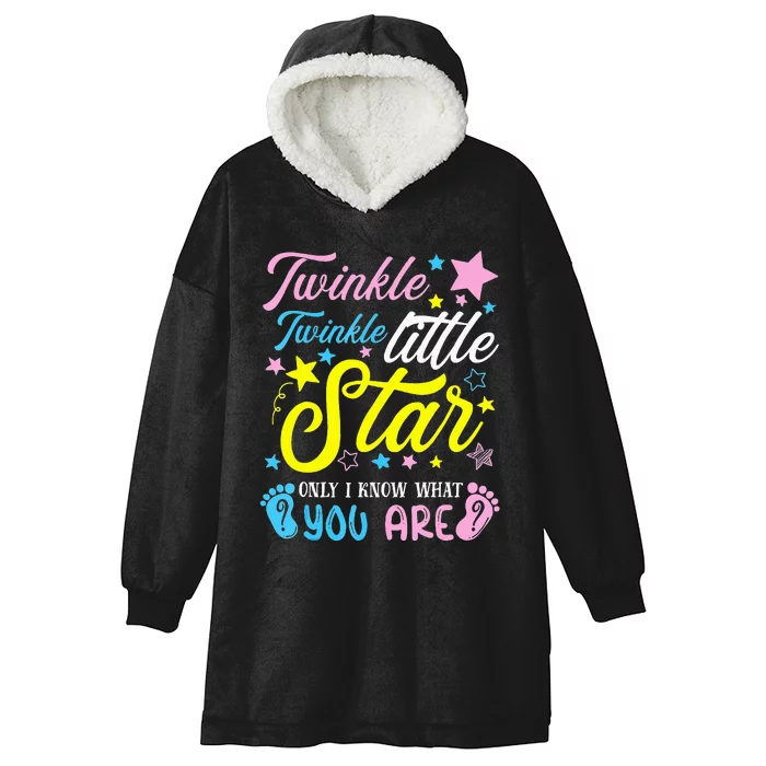 Twinkle Twinkle Little Star Funny Gender Keeper Reveal Party Hooded Wearable Blanket