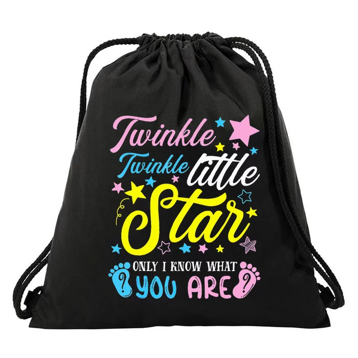 Twinkle Twinkle Little Star Funny Gender Keeper Reveal Party Drawstring Bag