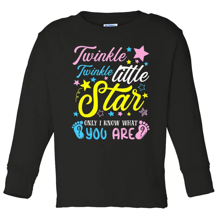 Twinkle Twinkle Little Star Funny Gender Keeper Reveal Party Toddler Long Sleeve Shirt