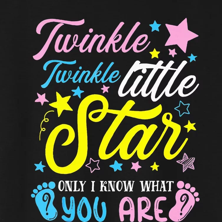 Twinkle Twinkle Little Star Funny Gender Keeper Reveal Party Women's Crop Top Tee