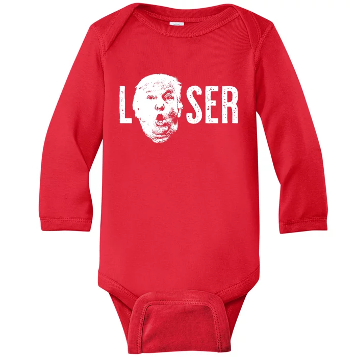 Trump The Loser Funny Baby Long Sleeve Bodysuit