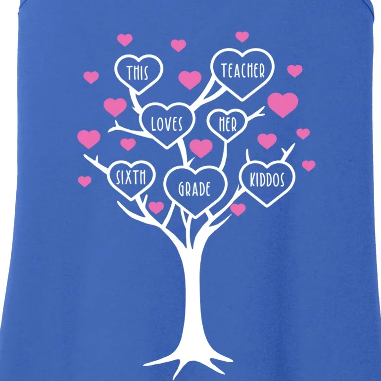 This Teacher Loves Her 6th Grade Valentines Day Tree Teach Gift Ladies Essential Tank