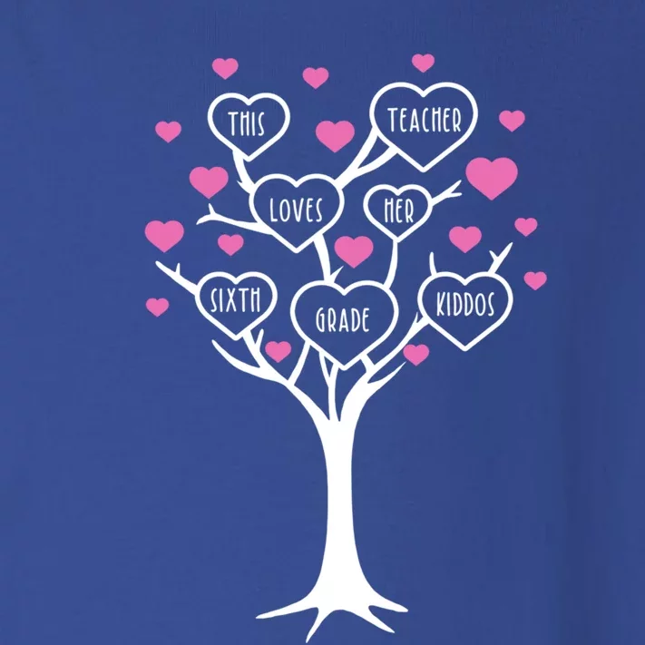 This Teacher Loves Her 6th Grade Valentines Day Tree Teach Gift Toddler Long Sleeve Shirt