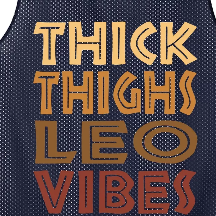 Thick Thighs Leo Vibes Melanin Black Women Horoscope Mesh Reversible Basketball Jersey Tank