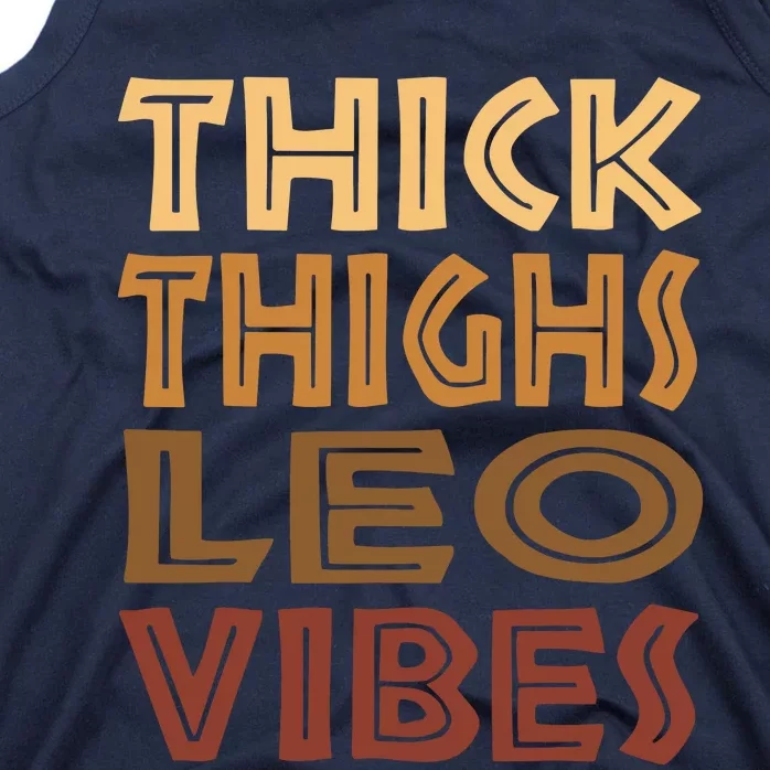 Thick Thighs Leo Vibes Melanin Black Women Horoscope Tank Top