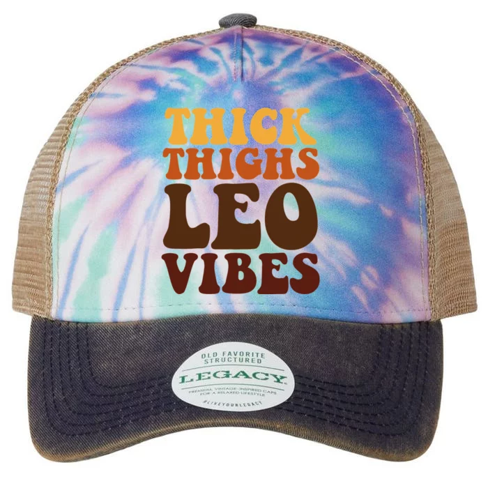 Thick Thighs Leo Vibes Zodiac Melanin Black Women Legacy Tie Dye Trucker Hat