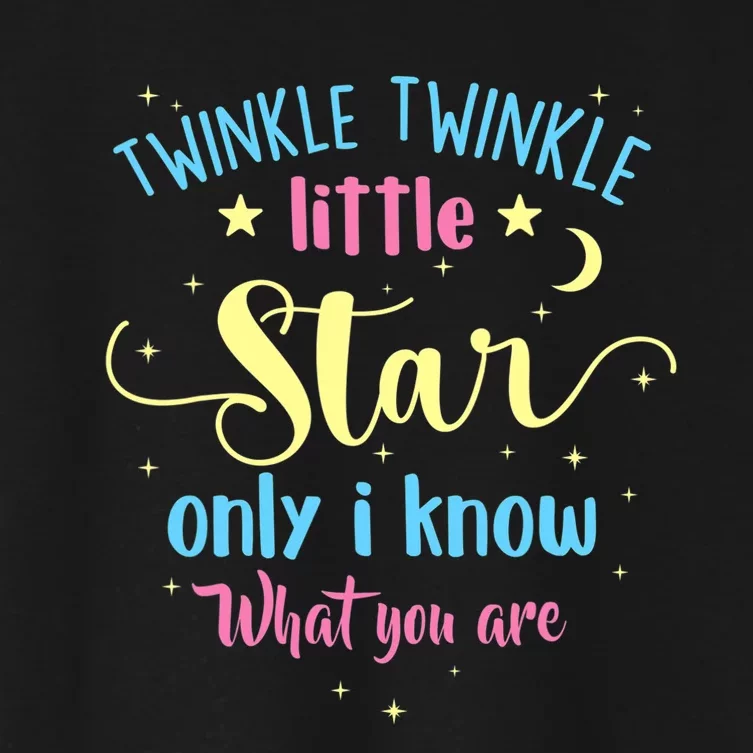 Twinkle Twinkle Little Star Gender Reveal Party Baby Shower Women's Crop Top Tee