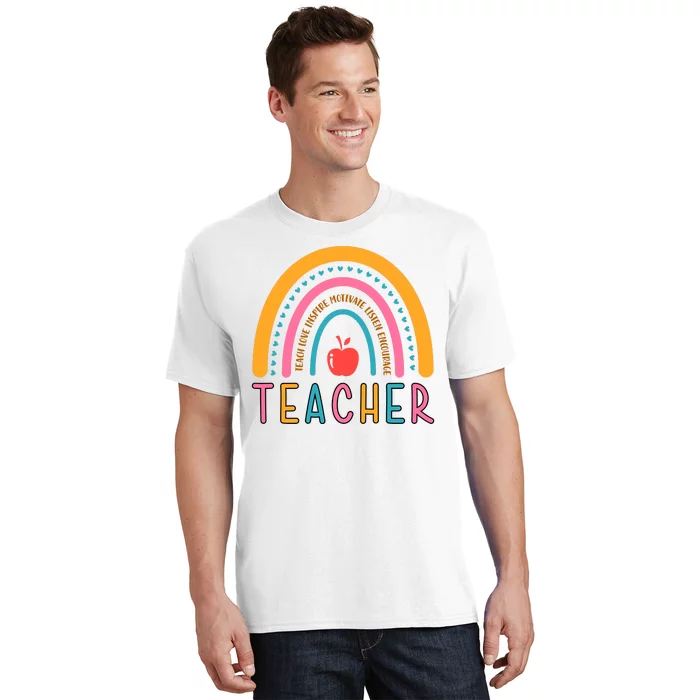 Teacher Teach Love Inspire Motivate Listen Encourage T-Shirt