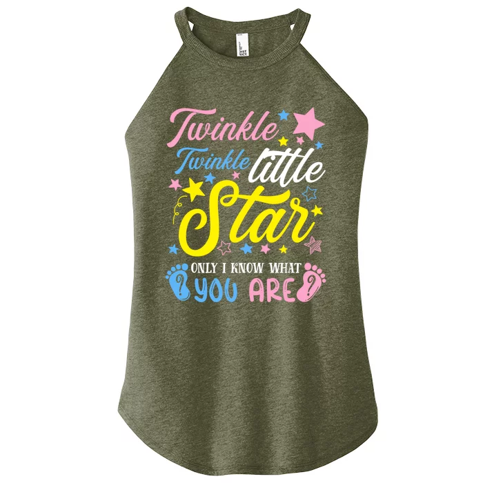 Twinkle Twinkle Little Star Funny Gender Keeper Reveal Party Gift Women’s Perfect Tri Rocker Tank