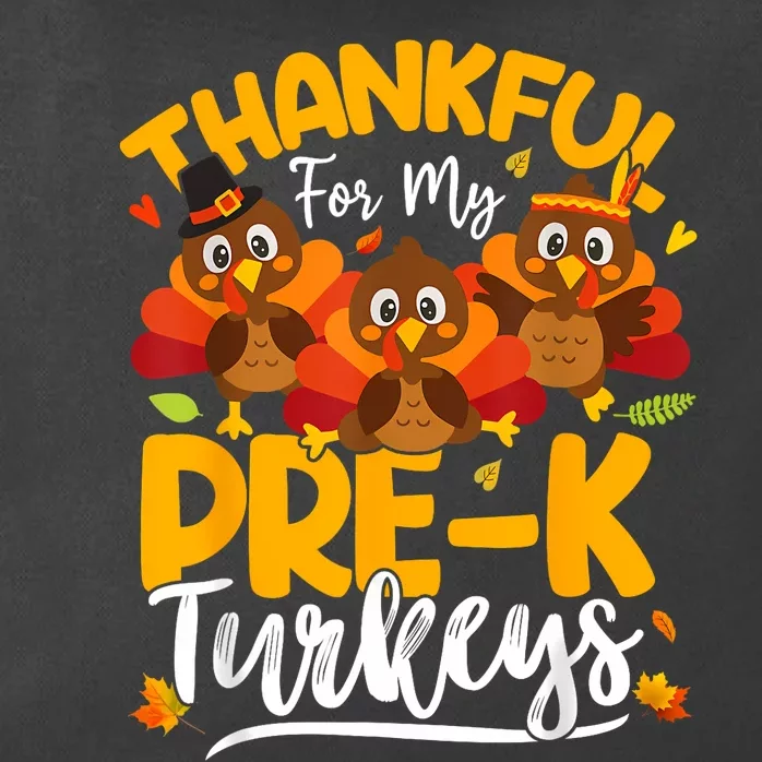 Thanksgiving Thankful My Prek Turkeys Pre K Teacher Student Zip Tote Bag