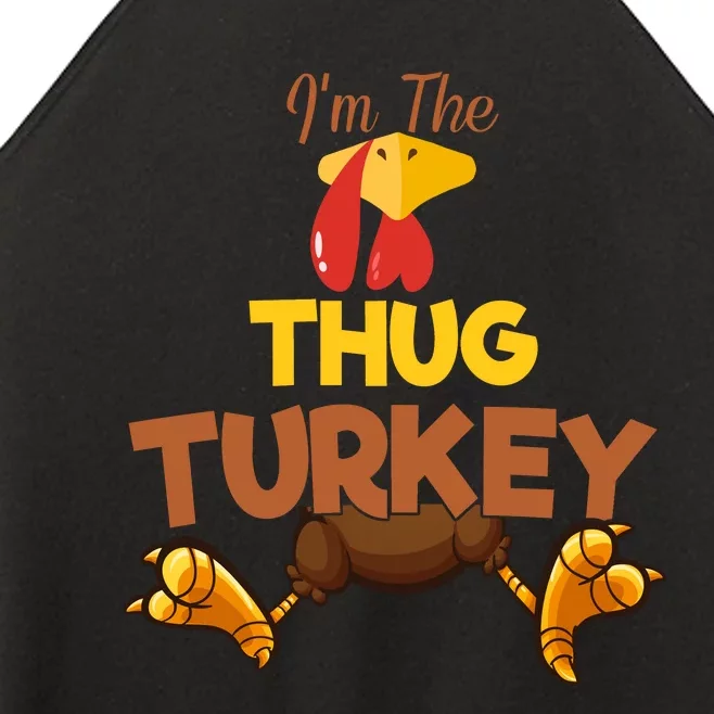 Thug Turkey Matching Family Group Thanksgiving Gifts Women’s Perfect Tri Rocker Tank