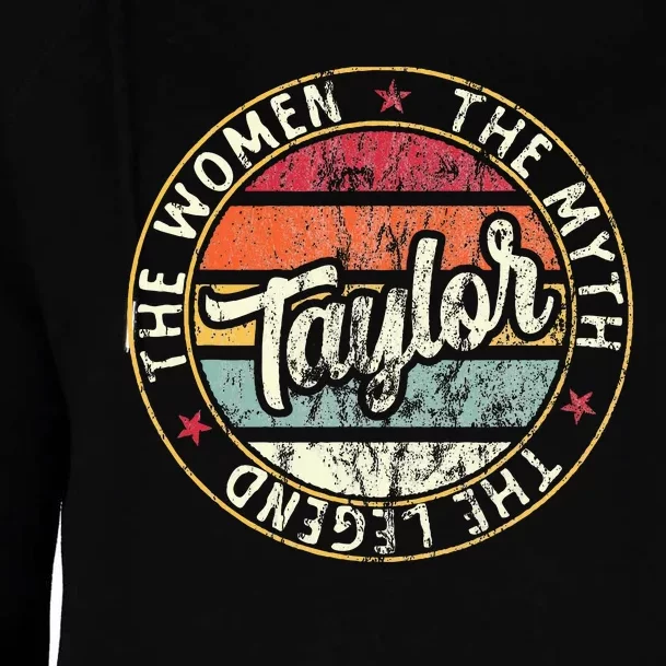 T.aylor The Myth The Legend First Name Taylor Womens Funnel Neck Pullover Hood