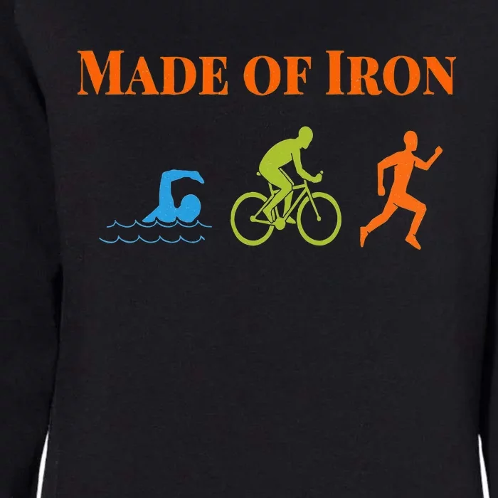 Triathalon Triathlete Made Of Iron Womens California Wash Sweatshirt