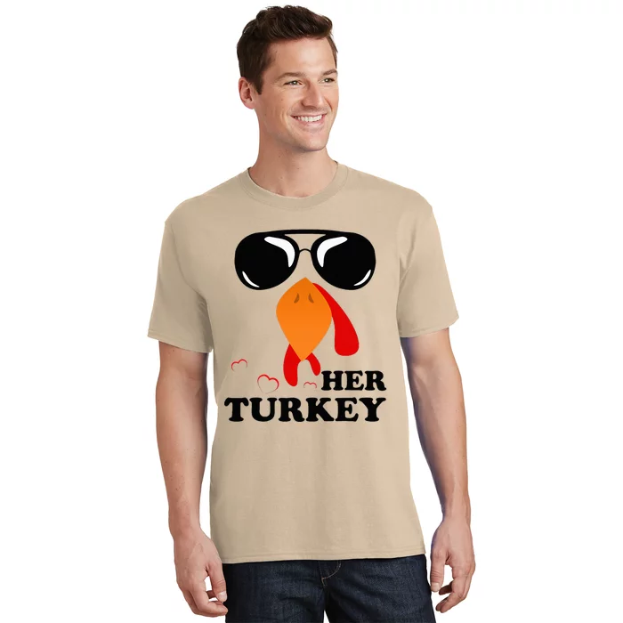 Thanksgiving Turkey Matching for Couple HER TURKEY T-Shirt