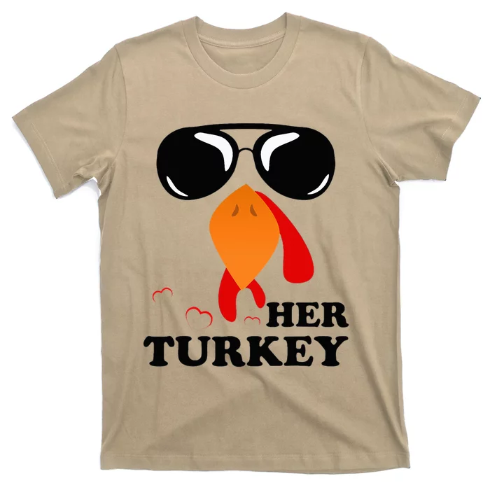 Thanksgiving Turkey Matching for Couple HER TURKEY T-Shirt