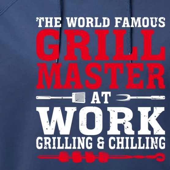 The The Myth The Grill Master Grillmaster Bbq Gift Performance Fleece Hoodie