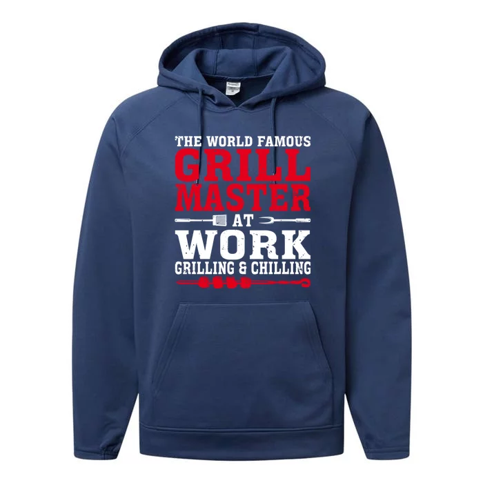 The The Myth The Grill Master Grillmaster Bbq Gift Performance Fleece Hoodie