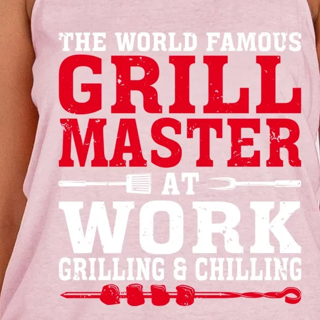 The The Myth The Grill Master Grillmaster Bbq Gift Women's Knotted Racerback Tank