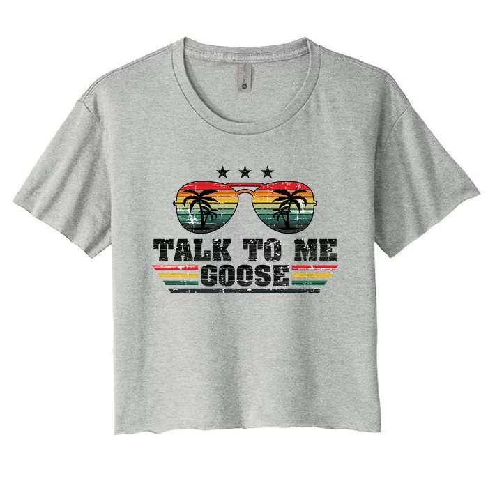 Talk To Me Goose Women's Crop Top Tee