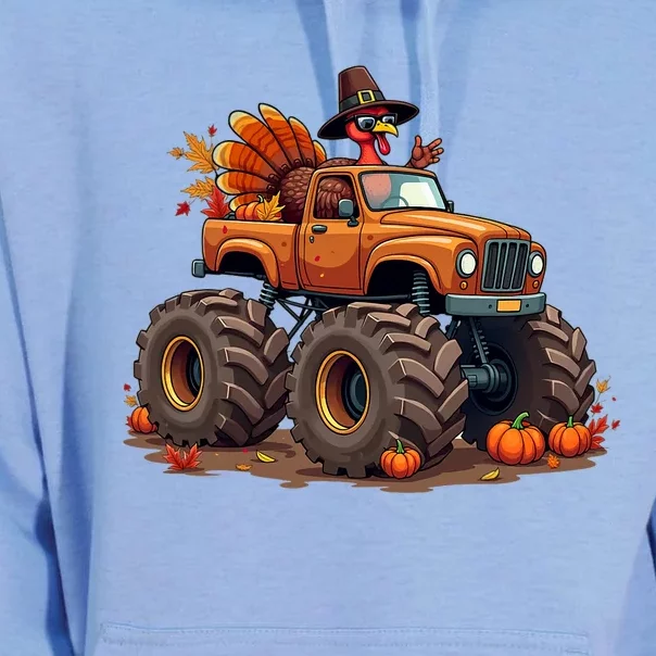 Thanksgiving Turkey Monster Truck Unisex Surf Hoodie