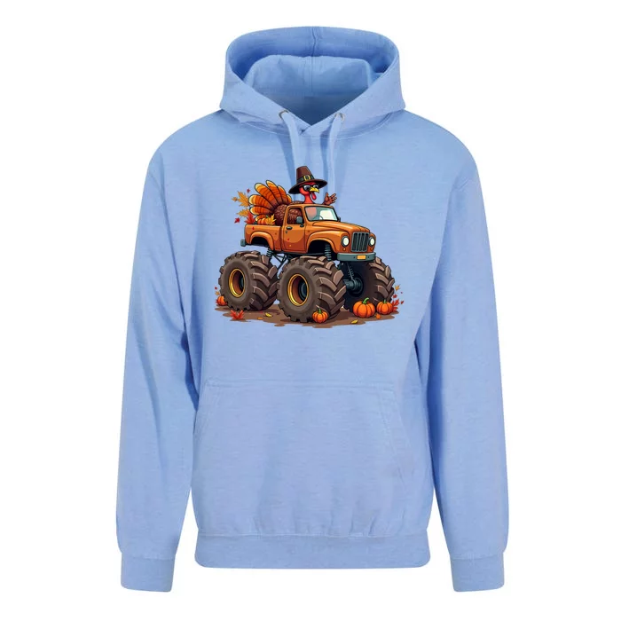 Thanksgiving Turkey Monster Truck Unisex Surf Hoodie