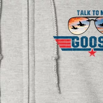 Talk To Me Goose Jet Fighter Sunglasses Full Zip Hoodie