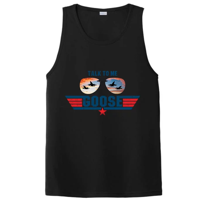 Talk To Me Goose Jet Fighter Sunglasses Performance Tank